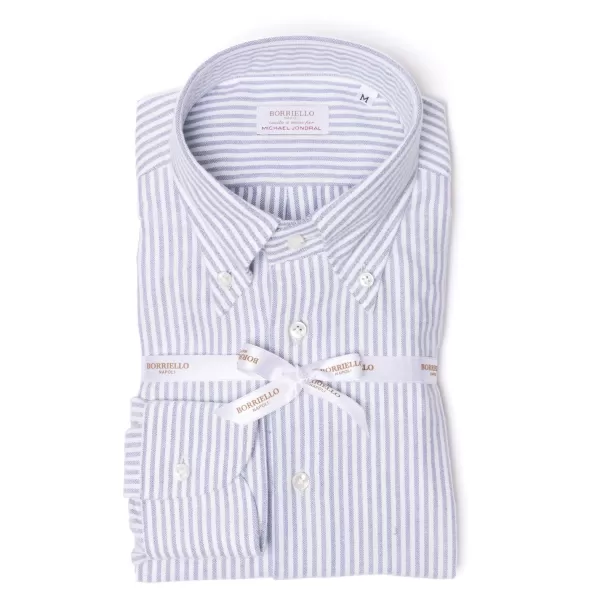 Borriello Striped Pure Cotton Sports Shirt "New Ivy-League" - Linea Passion