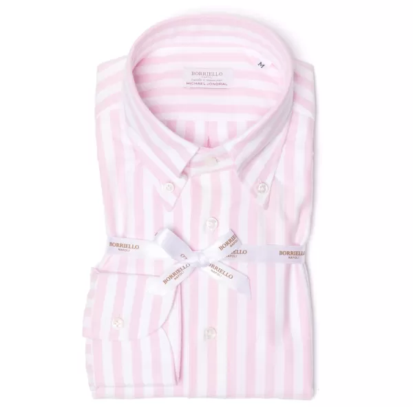 Borriello Striped Pure Cotton Sports Shirt "New Ivy-League" - Linea Passion