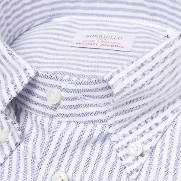 Borriello Striped Pure Cotton Sports Shirt "New Ivy-League" - Linea Passion