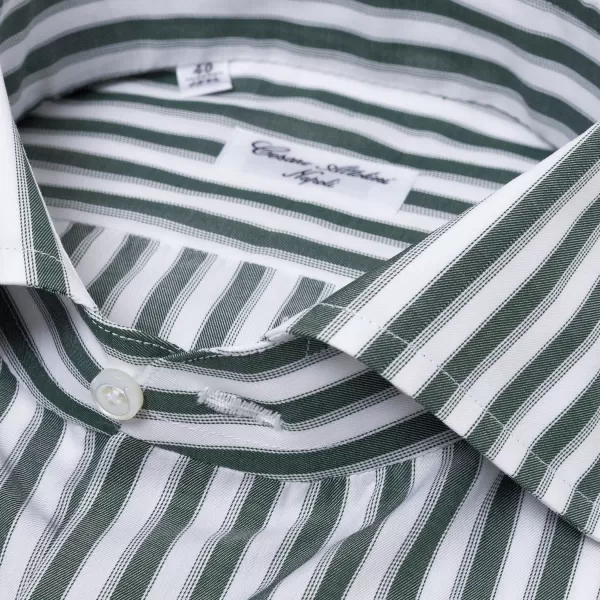 Cesare Attolini Striped Shirt "Multipla Righe" In Fine Cotton Twill From Carlo Riva -