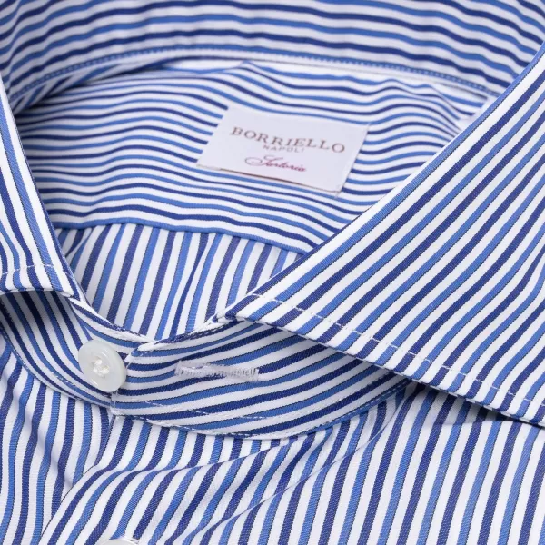 Borriello Striped Shirt "Stile Londra" With Double Cuff - Handmade