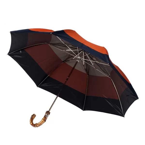 Maglia Striped Telescopic Umbrella "Multicolore" With Bamboo Handle