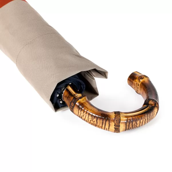 Maglia Striped Telescopic Umbrella "Multicolore" With Bamboo Handle