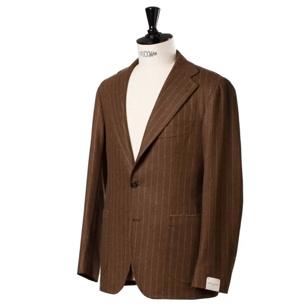 Orazio Luciano Suit "Vintage-Chalkstripe" Made Of Pure Wool "Vintage Fox" By Fox Brot