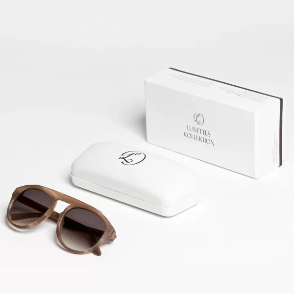Lunettes Kollektion Sunglasses In Matte Tortoise "Grand Tour"