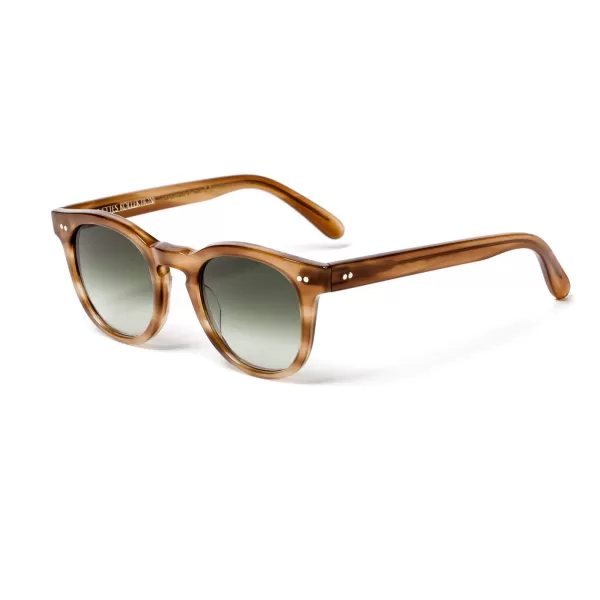 Lunettes Kollektion Sunglasses In Olive Amber "Noblesse Oblige"