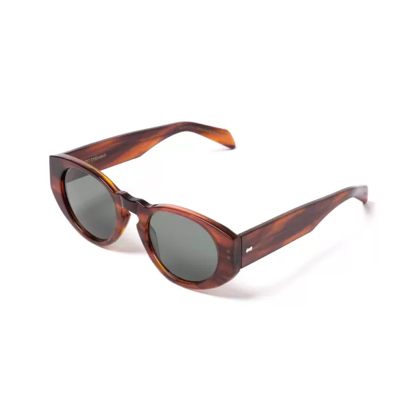 TBD EYEWEAR Sunglasses "Madras Havana" With Green Lenses - Handmade