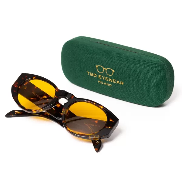 TBD EYEWEAR Sunglasses "Madras Havana" With Saffron Lenses - Purely Handcrafted