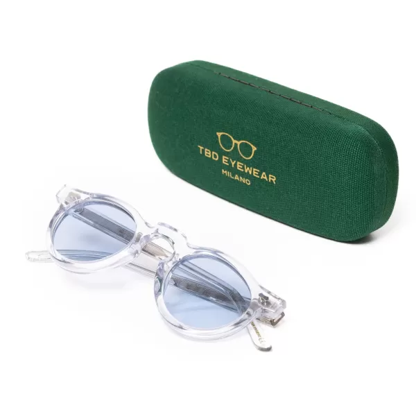 TBD EYEWEAR Sunglasses "World Transparent" With Light Blue Lenses - Purely Handcra