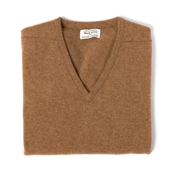 William Lockie Sweater "Leven Vee" Made Of Geloong Lambswool - 2 Ply