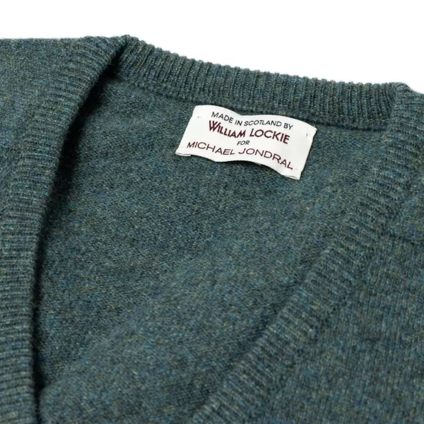 William Lockie Sweater "Leven Vee" Made Of Geloong Lambswool - 2 Ply