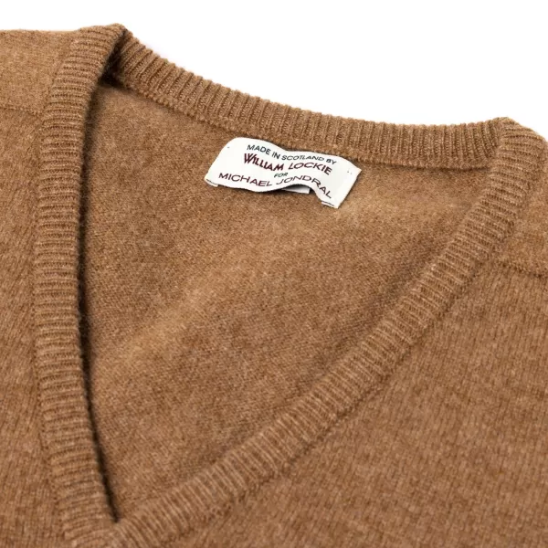 William Lockie Sweater "Leven Vee" Made Of Geloong Lambswool - 2 Ply