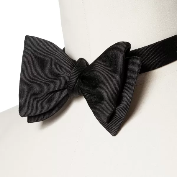 Cesare Attolini Tied Black Bow Tie Made Of Pure Silk