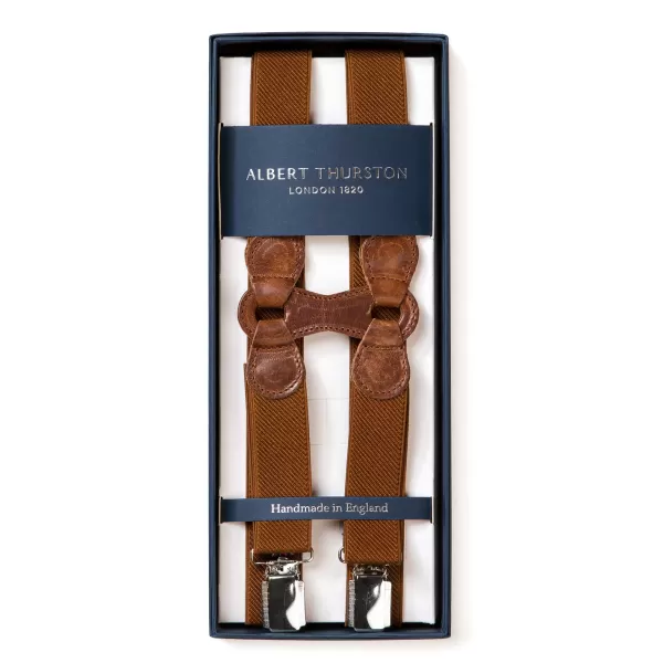 Albert Thurston Tobacco-Colored Elastic Braces "Infinity" With Clips