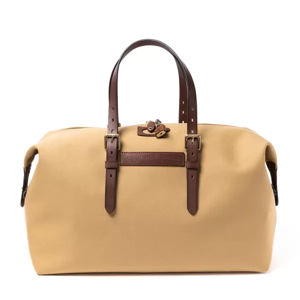 Felisi Travel Bag "Happy Weekend" Made Of Cotton Canvas And Saddle Leather -
