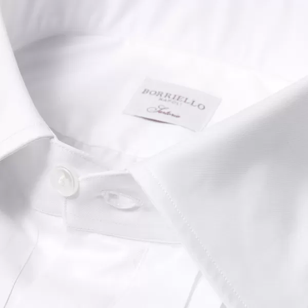 Borriello Tuxedo Shirt "Sartorial-Plissee" Made Of Cotton-Twill From Thomas Maso