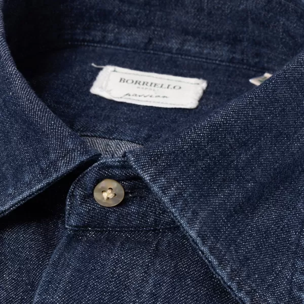 Borriello Vintage Prewashed Sports Shirt Made Of Japanese Cotton Den