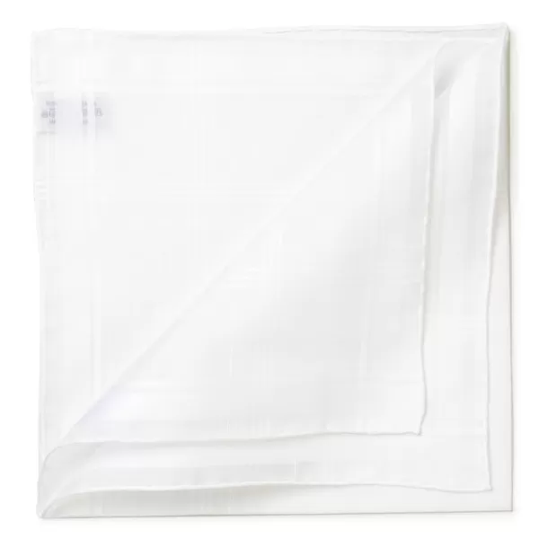 Simonnot-Godard White Handkerchief "Sarabande" Made Of Cotton - Hand-Rolled