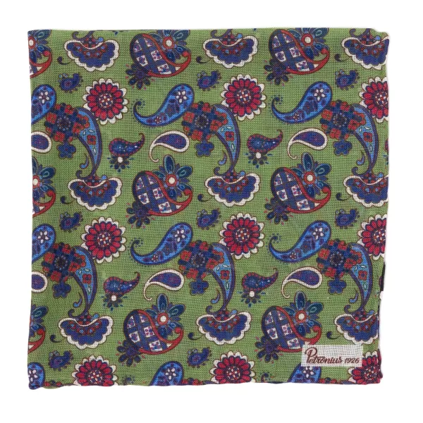 Petronius Wool And Silk Pocket Square "Vintage 54